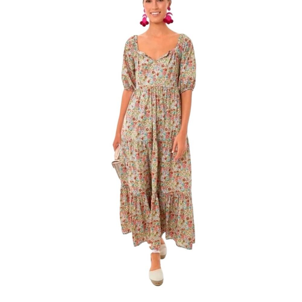 NWT Roller Rabbit Liberty Fabric Agnese Elysian Day Floral Midi Dress MEDIUM
